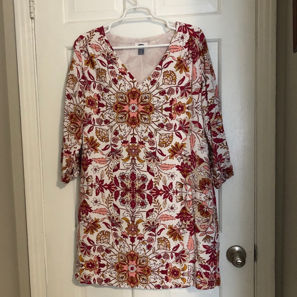 Autumn 3/4 Sleeve Shift Dress